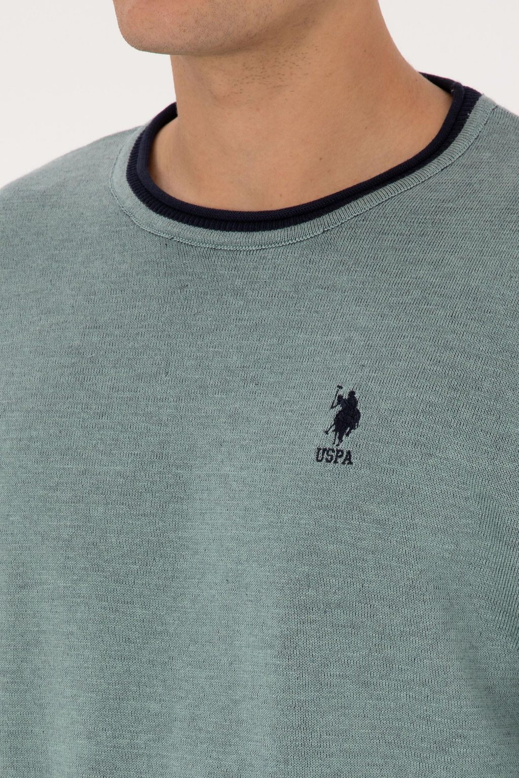 Erkek Comfort Fit Yaka Detayl_ Mint Kazak - U.s. polo assn фото 7