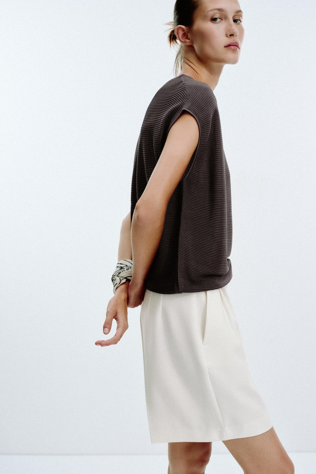 SLEEVELESS RIB KNIT TOP - Zara фото 3