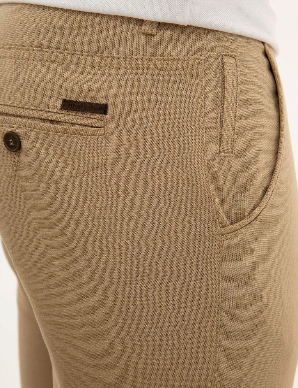 Camel Slim Fit Keten Kar___ml_ Chino Pantolon - Pierre cardin фото 3