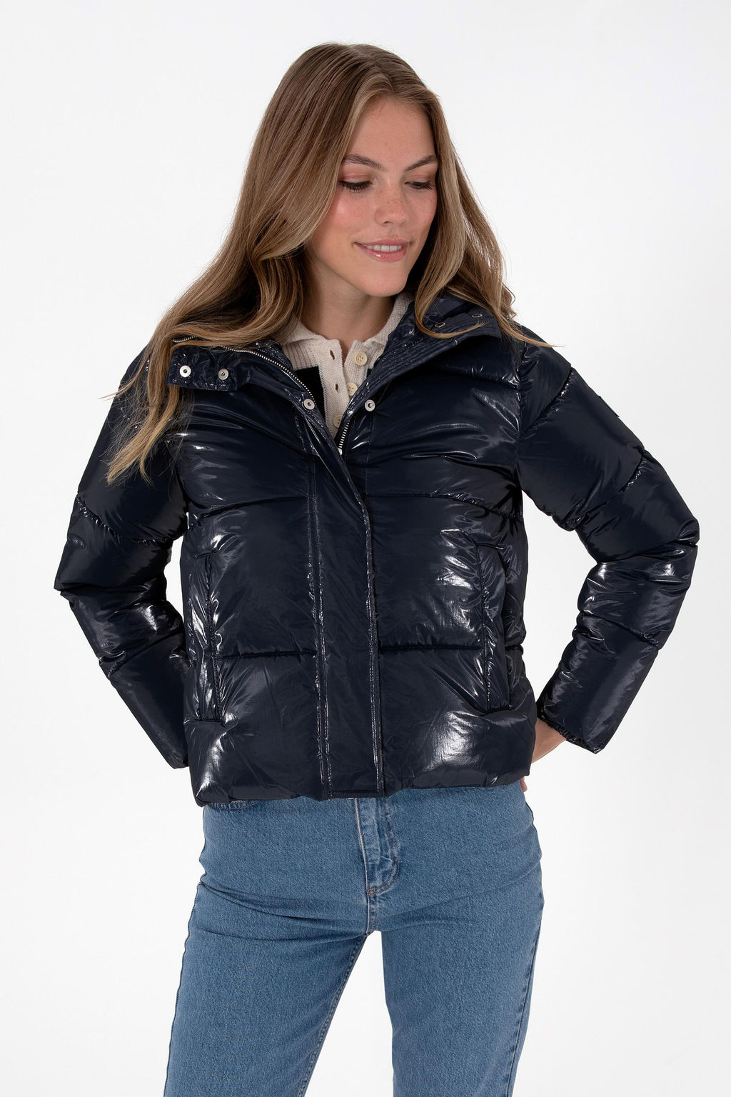 Kad_n Lacivert Mont Sepette S_rpriz _ndirim