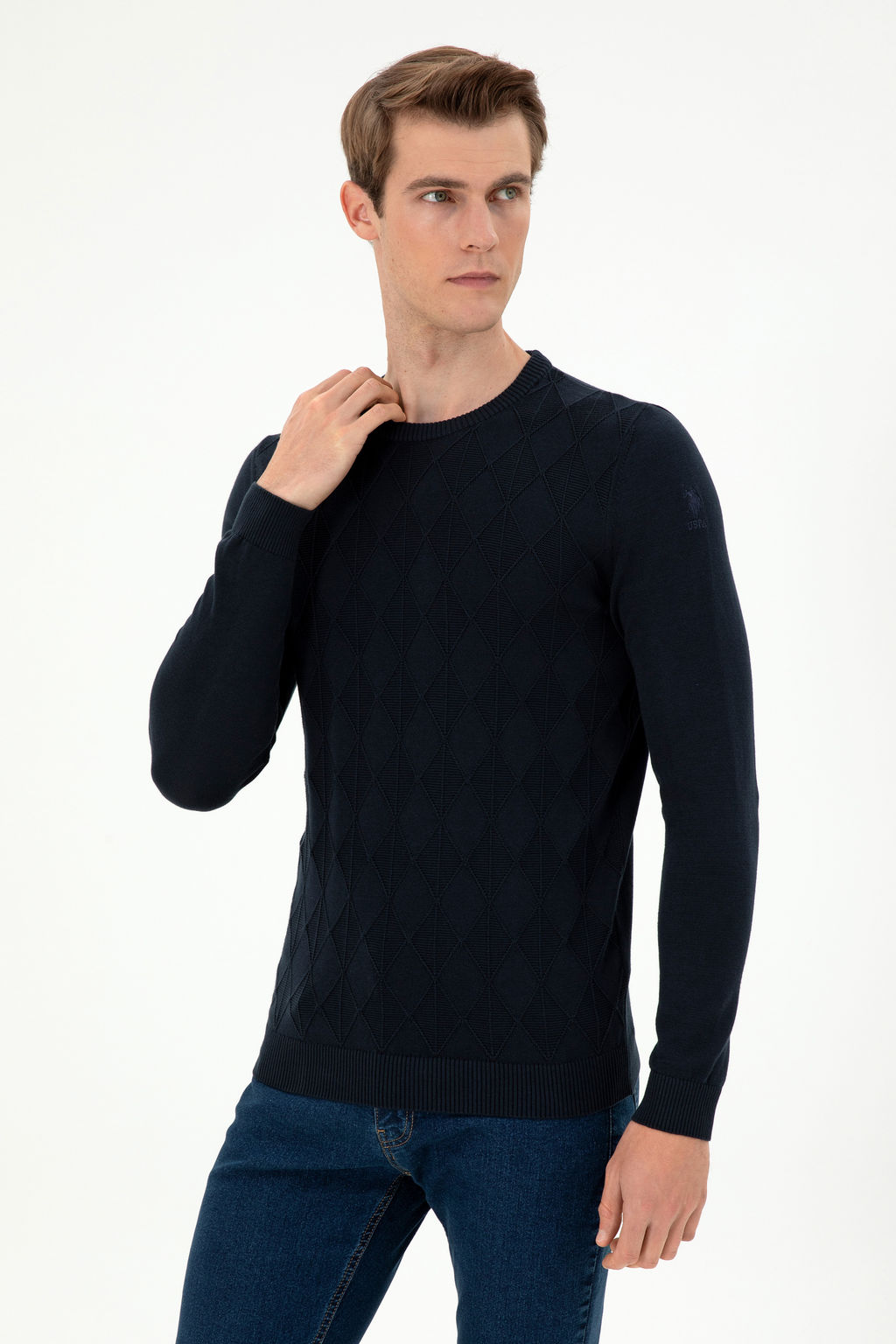 Мужской темно-синий свитер Неожиданная скидка в корзине - U.s. polo assn фото 8