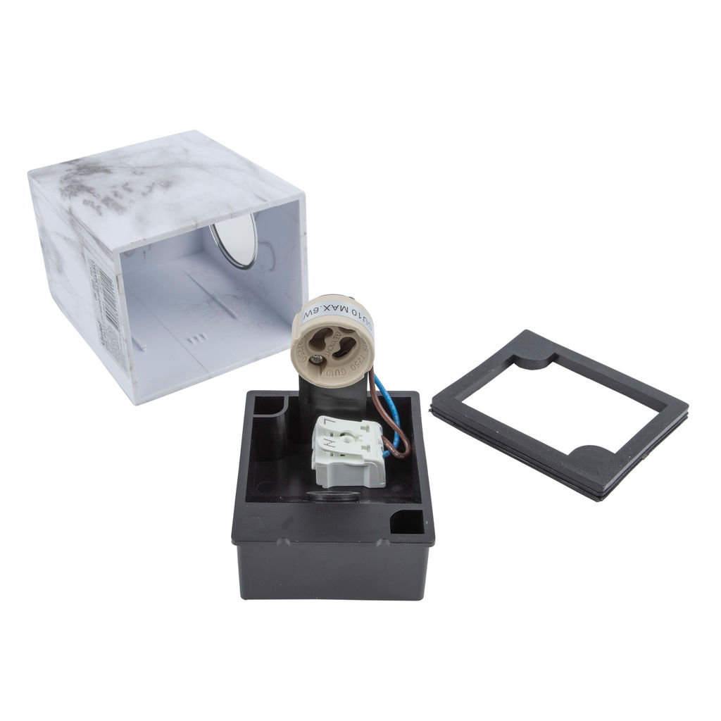 UUL-P41A 6W/GU10 IP65 MARBLE Светильник уличный, под лампу GU10. Архитектурный накладной. Цвет корпуса мрамор. TM Uniel