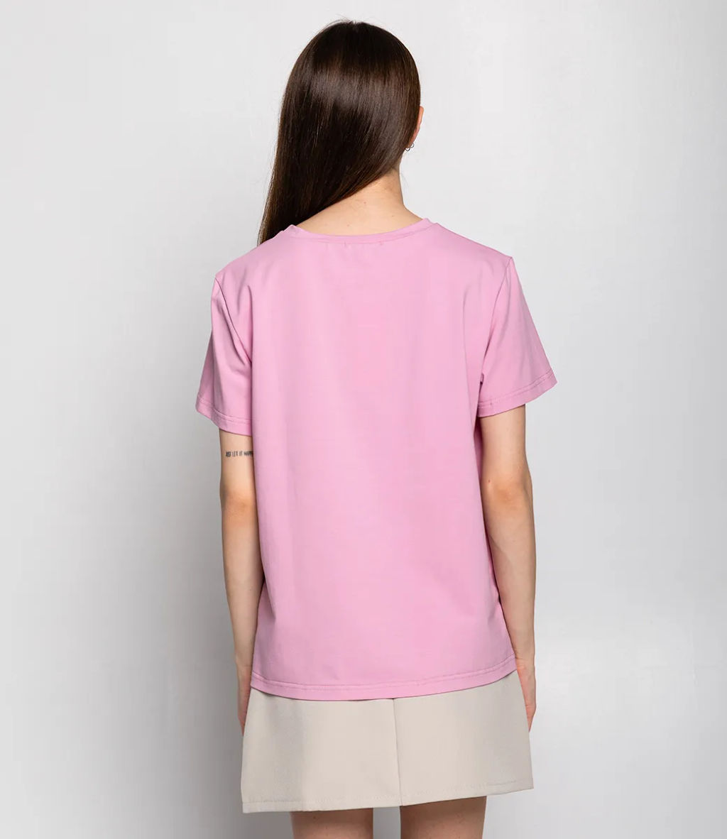 Футболка #1S600, розовая лаванда
