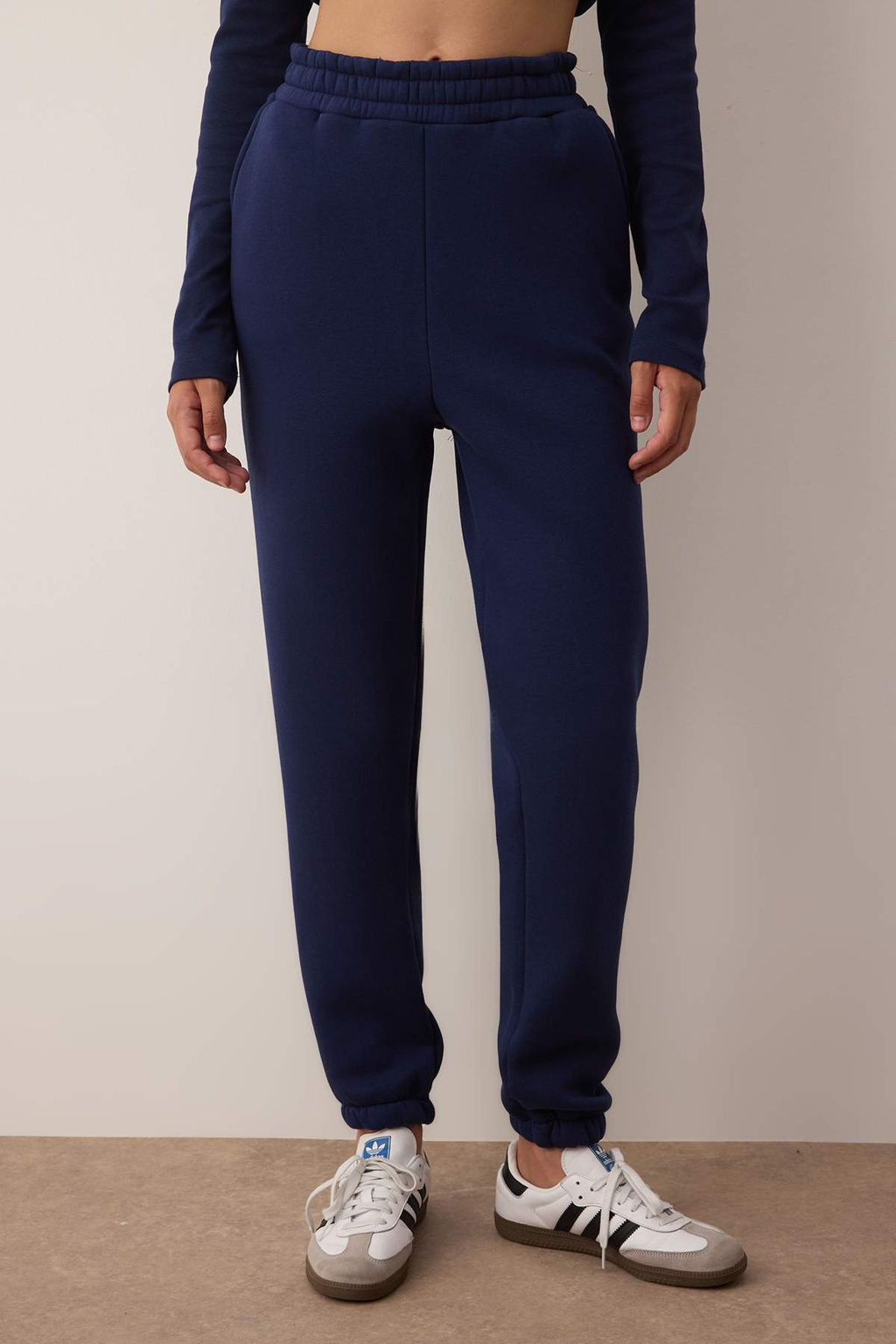 Lacivert Loose Jogger Kal?n Ici Polarl? Orme Esofman Alt? Pantolon TWOAW23EA00151 - Trendyolmilla фото 3