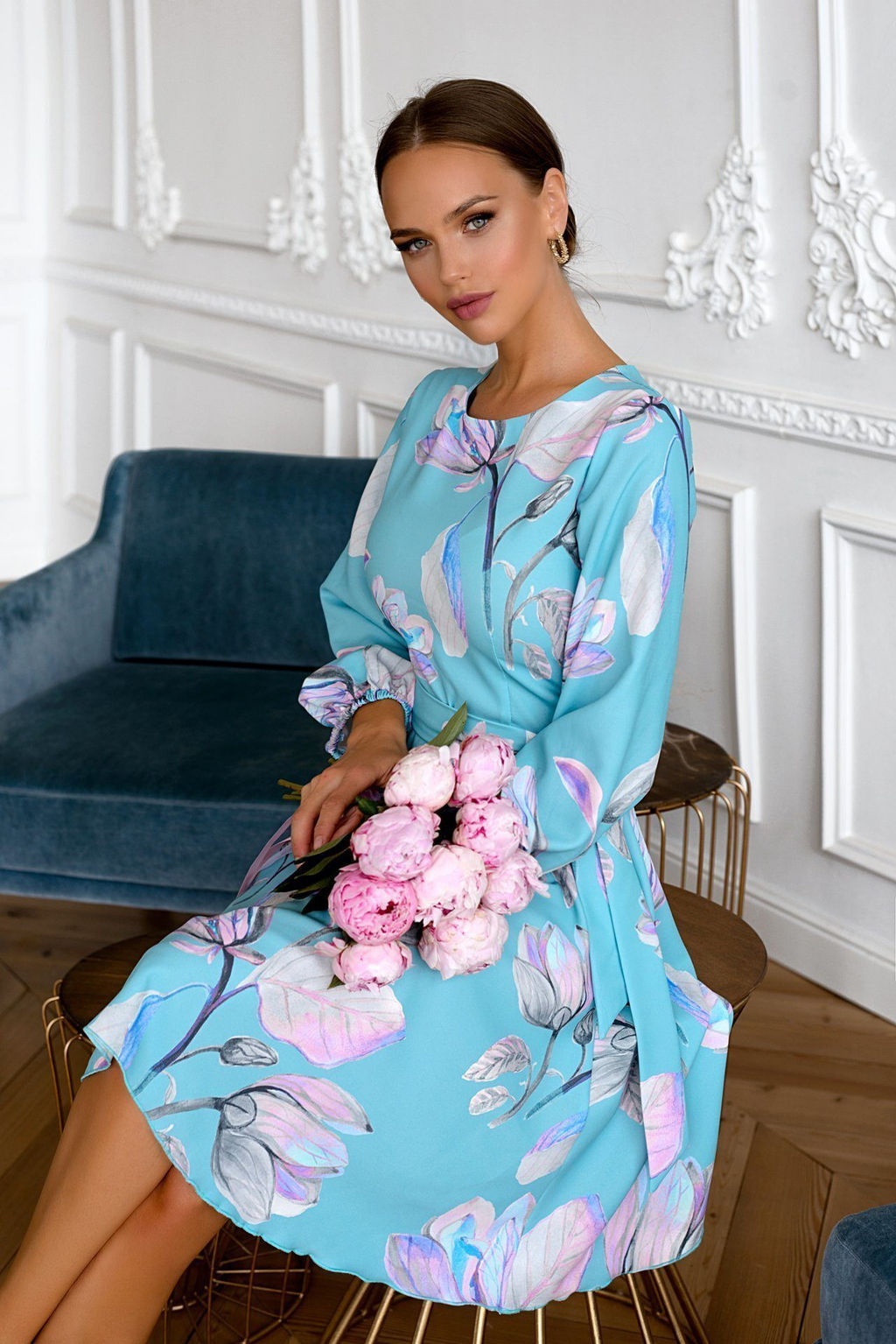 Платье Open Style 4363 голубой