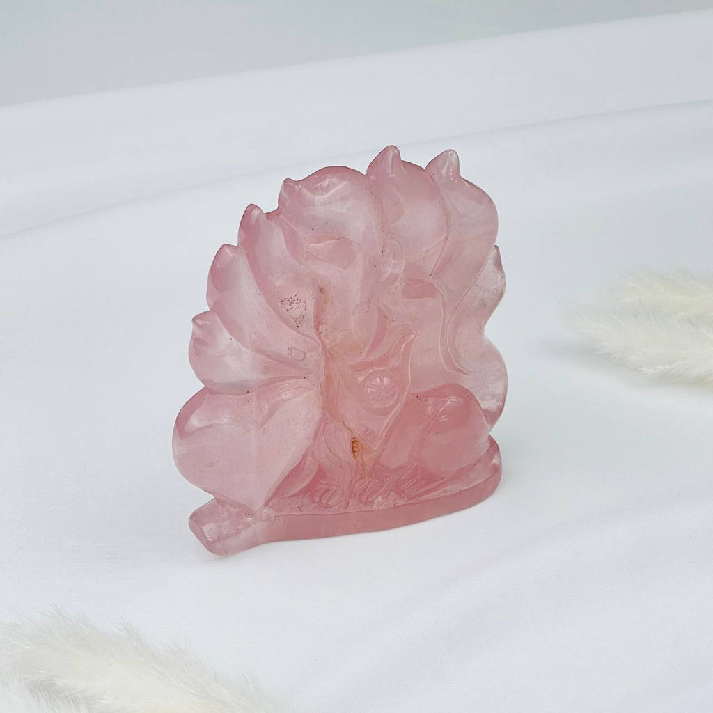 Лиса "Кицунэ" из Розового кварца