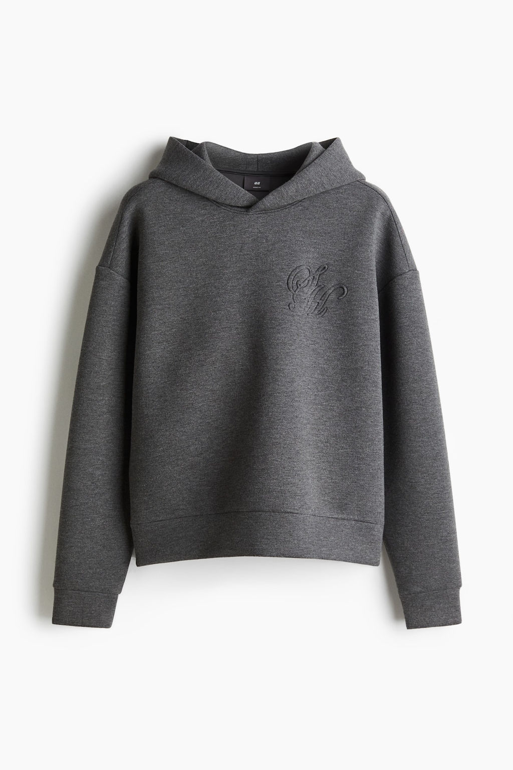 Sudadera efecto neopreno con capucha Loose Fit - H&m фото 5