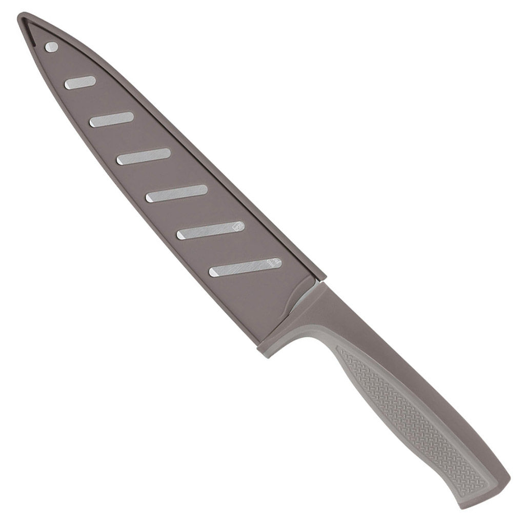 Нож поварской TalleR 20см из стали, s1,8мм, пластмассовая ручка, чехол в комплекте, на картоне (Китай) - Домашняя мода фото 2