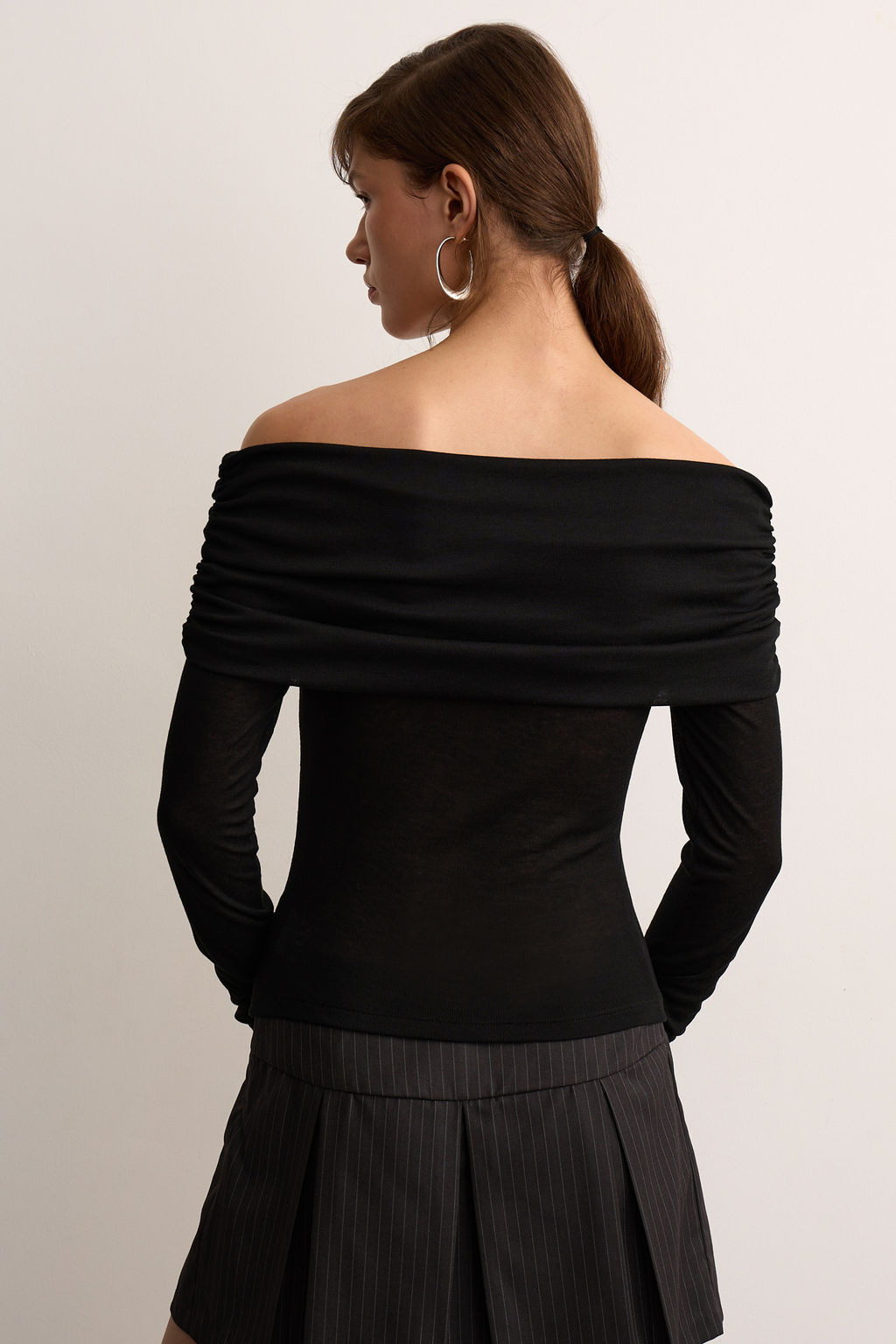 Лонгслив из трикотажа с драпировкой - Mollis фото 5