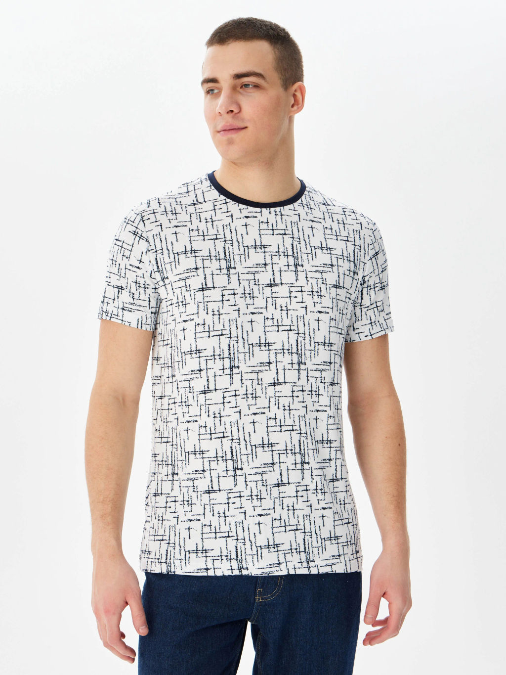 Футболка мужская короткий рукав GREG G145-KD1-SA-UT2024 (синий принт)  фото 13