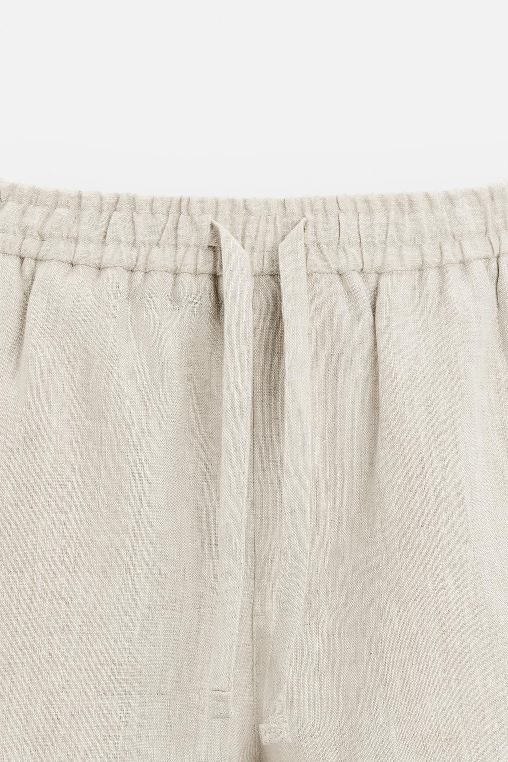 100% LINEN TROUSERS - Zara фото 11