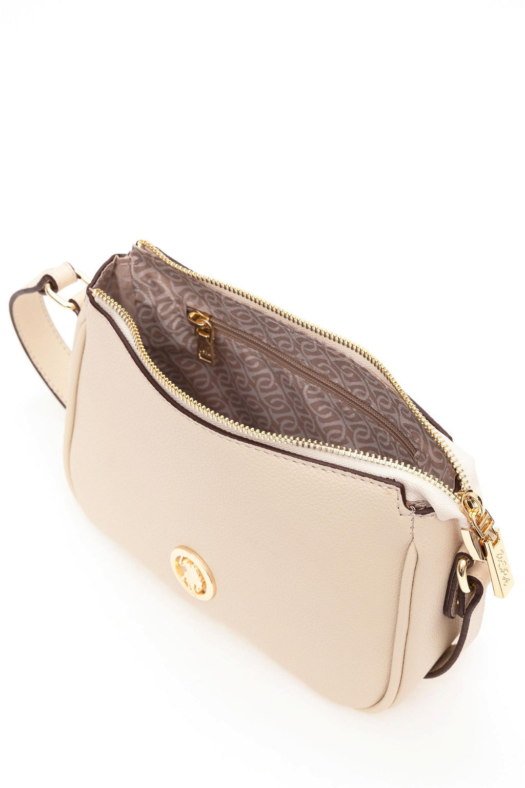 U. S. Polo Assn / Женская бежевая сумка через плечо - U.s. polo assn фото 6