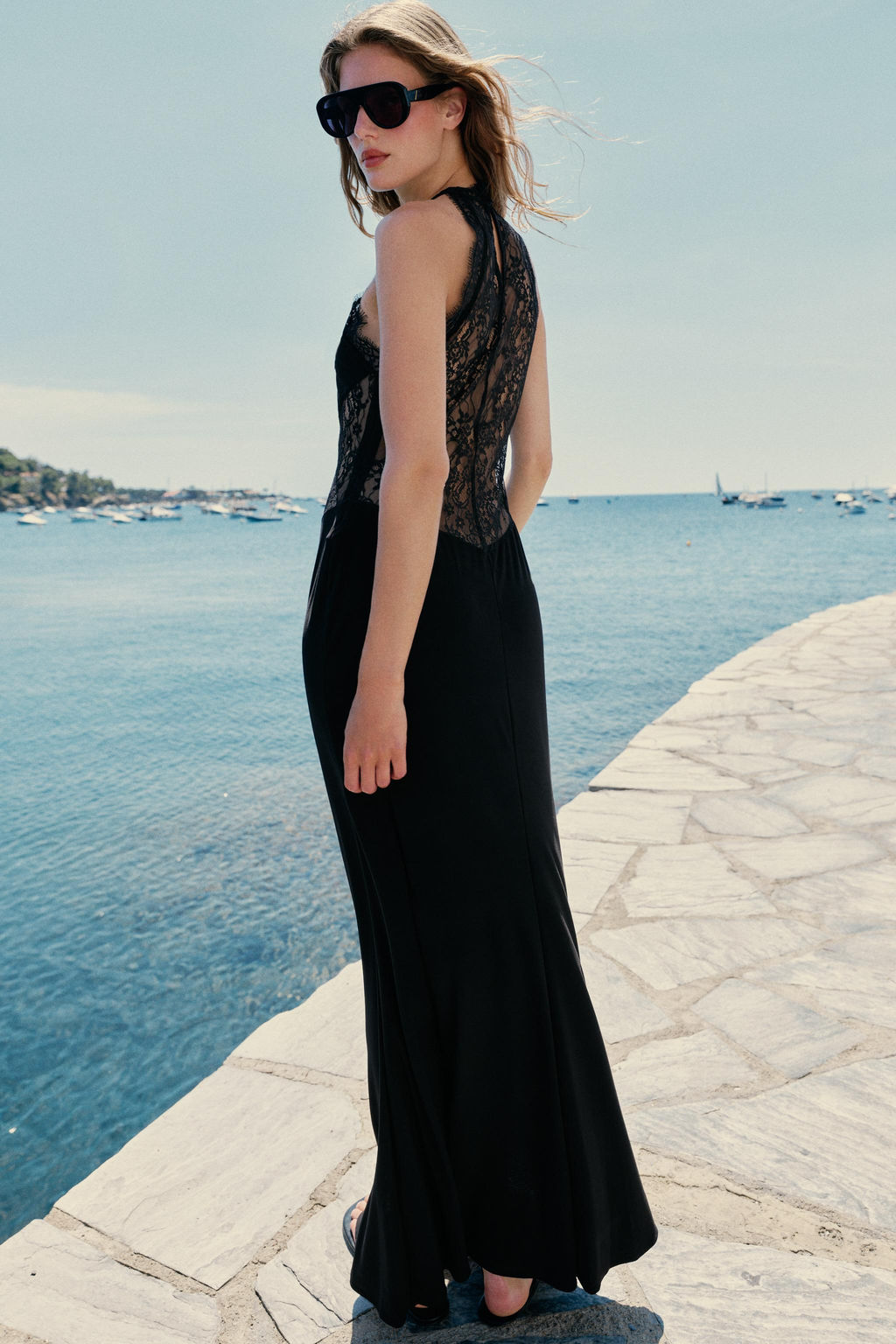VESTIDO LENCERO ENCAJE / Negro - Zara фото 6
