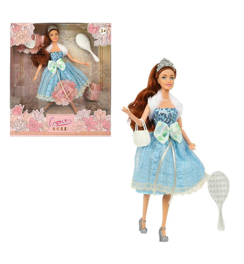 Карапуз. Кукла "София Gold" 29 см руки и ноги сгиб, с акссессуарами арт.SG-05-KB