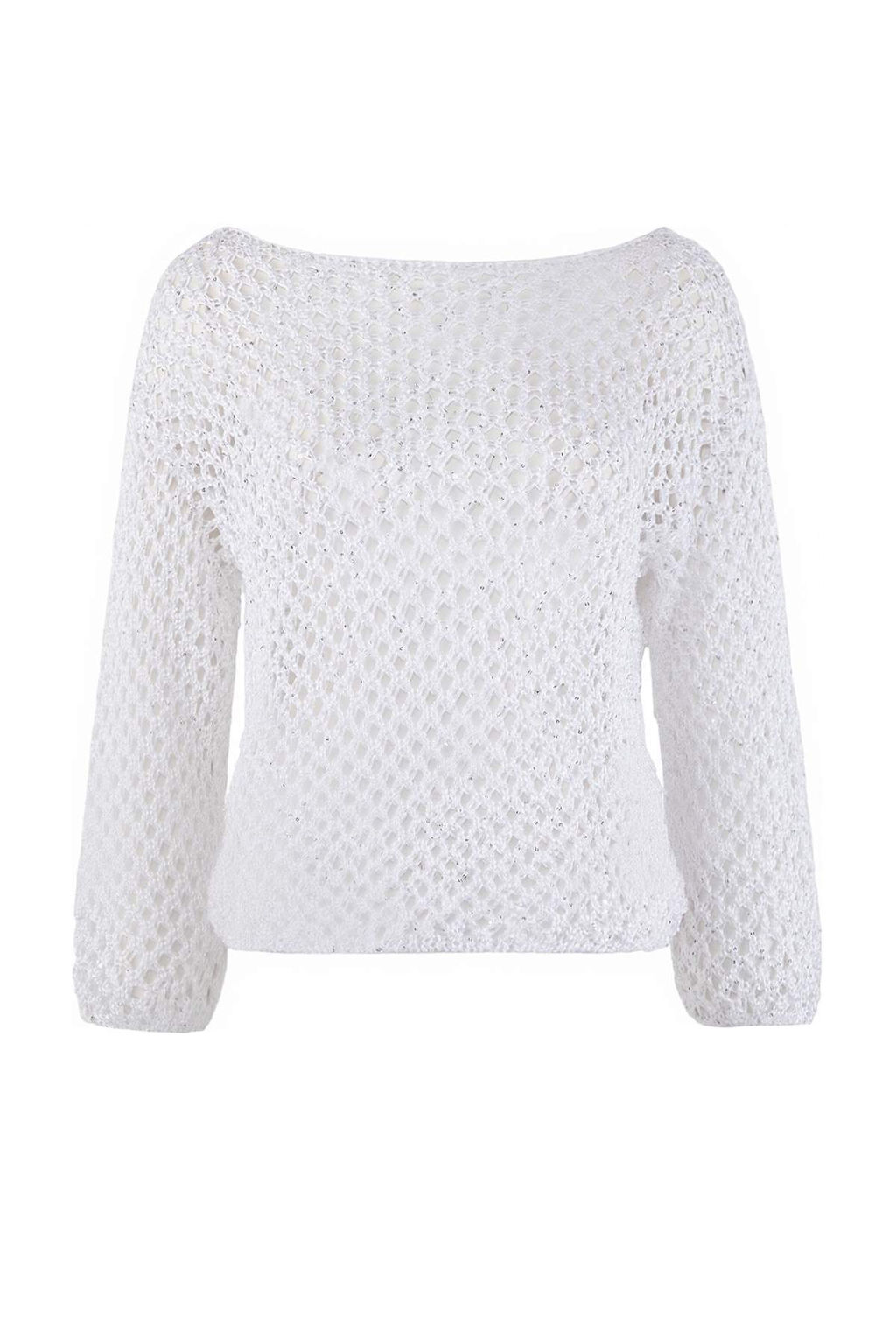 Alt?n Payetli Iplik Ajurlu Kay?k Yaka Triko Kazak TWOSS26KZ00005 - Trendyolmilla фото 4