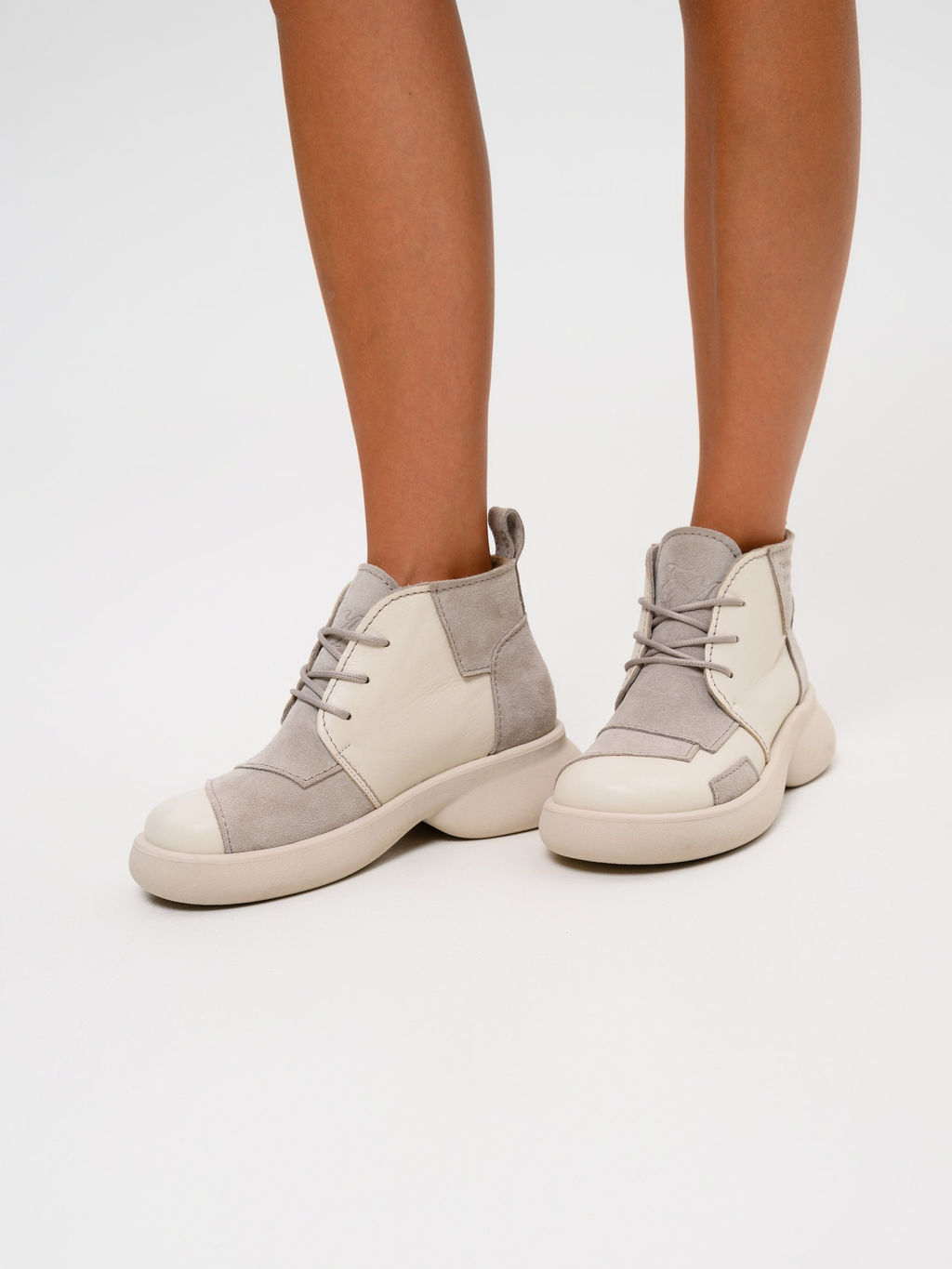 Ботинки 305.927be.Бежевый стар+каменная замша/байка