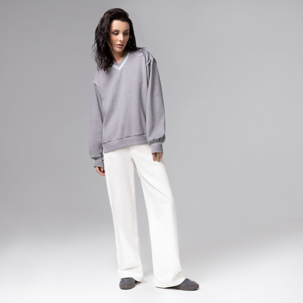 Свитшот со швами наружу, Успех в руках (серый) - Charutti фото 4