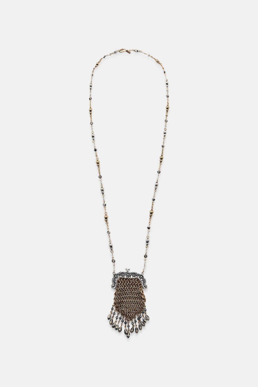 CONTRAST NECKLACE WITH JEWELLED BAG - Zara фото 3