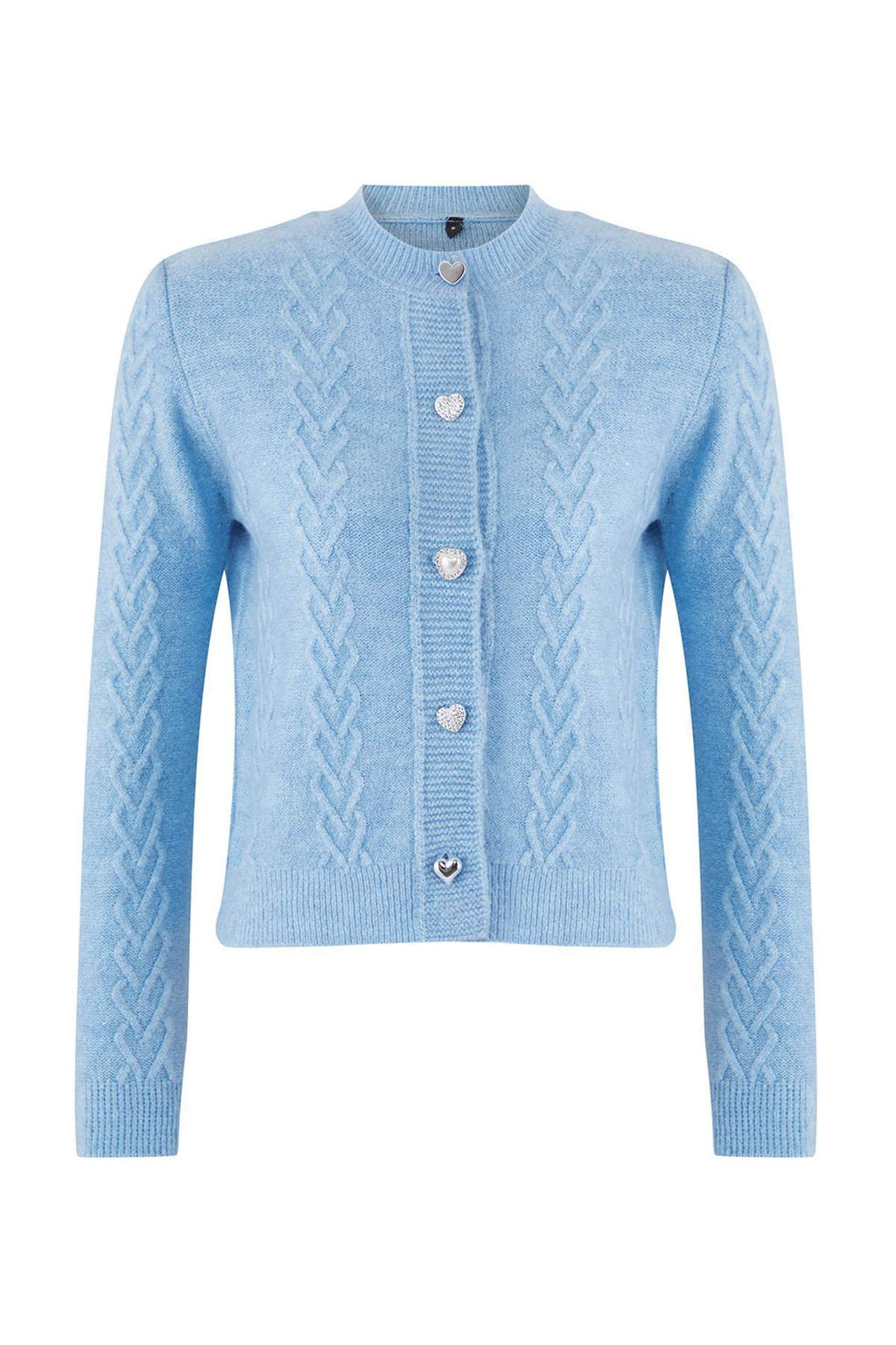 Ac?k Mavi Sac Orgu Dugme Detayl? Yumusak Dokulu Triko H?rka TWOAW26HI00040 - Trendyolmilla фото 5