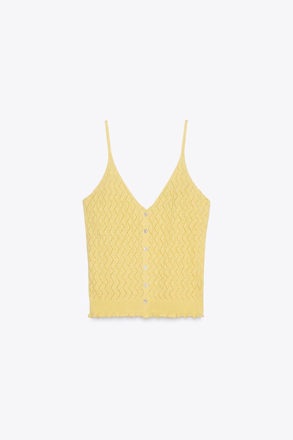 POINTELLE KNIT TOP WITH FRILLS - Zara фото 14