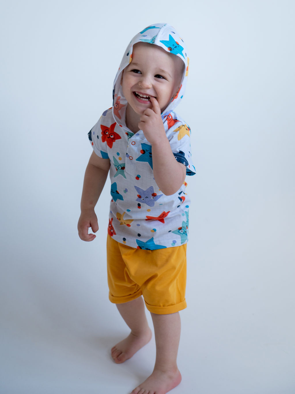 Футболка с капюшоном, синий - Lesi kids фото 7