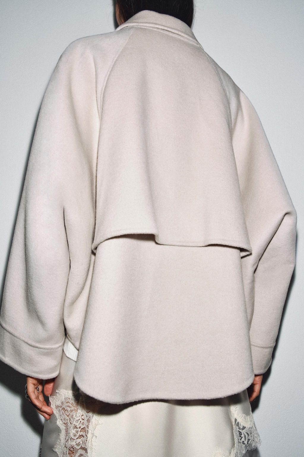 WOOL JACKET WITH ZIP ZW COLLECTION