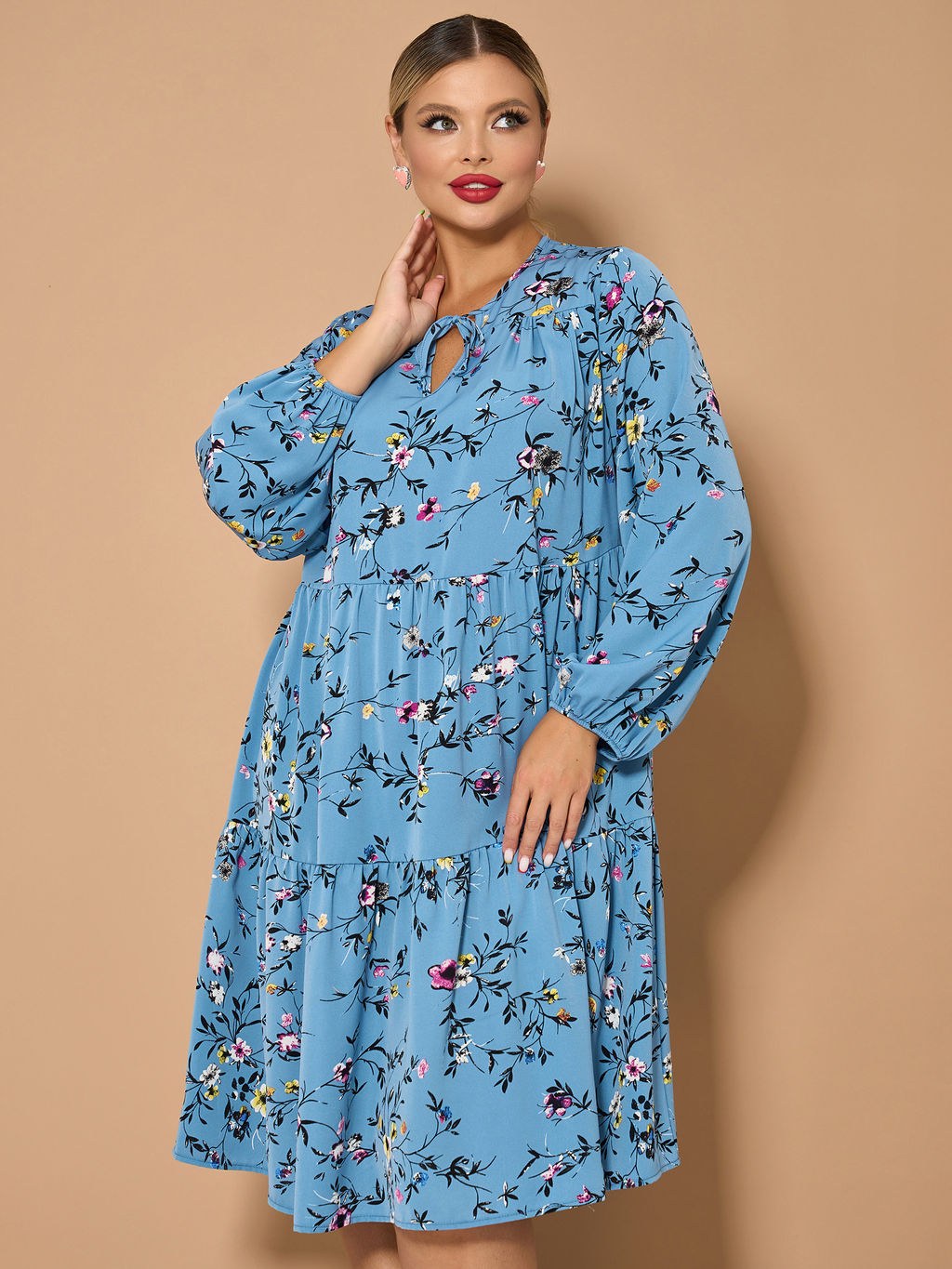 Платье 0060-23 темная фуксия - Dora фото 12