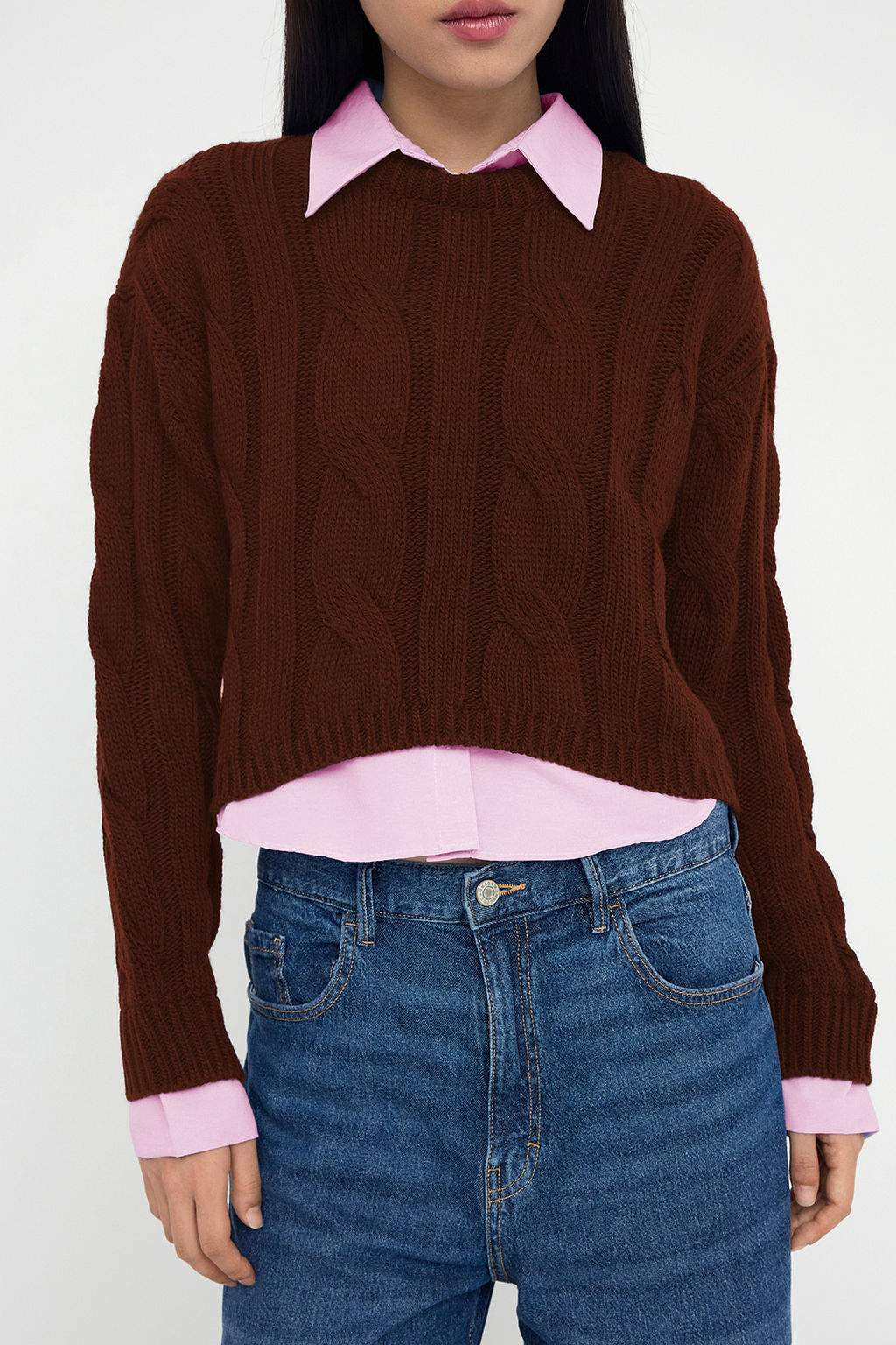 Teen Lacivert Kombine Crop Triko Kazak TWOAW26KZ00047 - Trendyolmilla фото 16