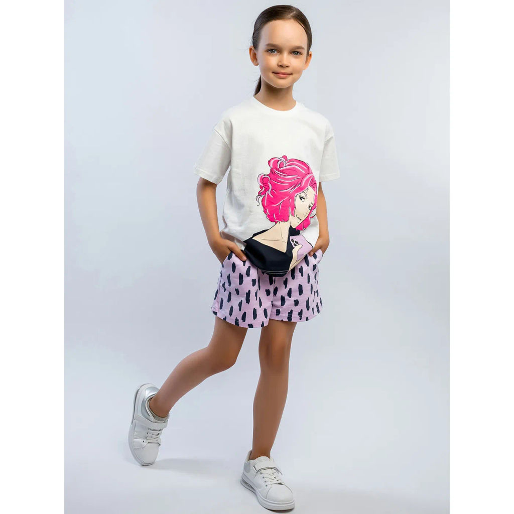 Комплект футболка кулирка, шорты футер 2х нитка петля 7010900101 - Youlala фото 21