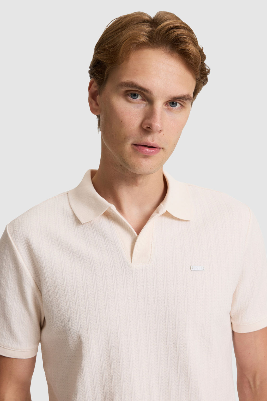 Erkek Krem Regular Fit Polo Yaka Ti__rt - U.s. polo assn фото 2