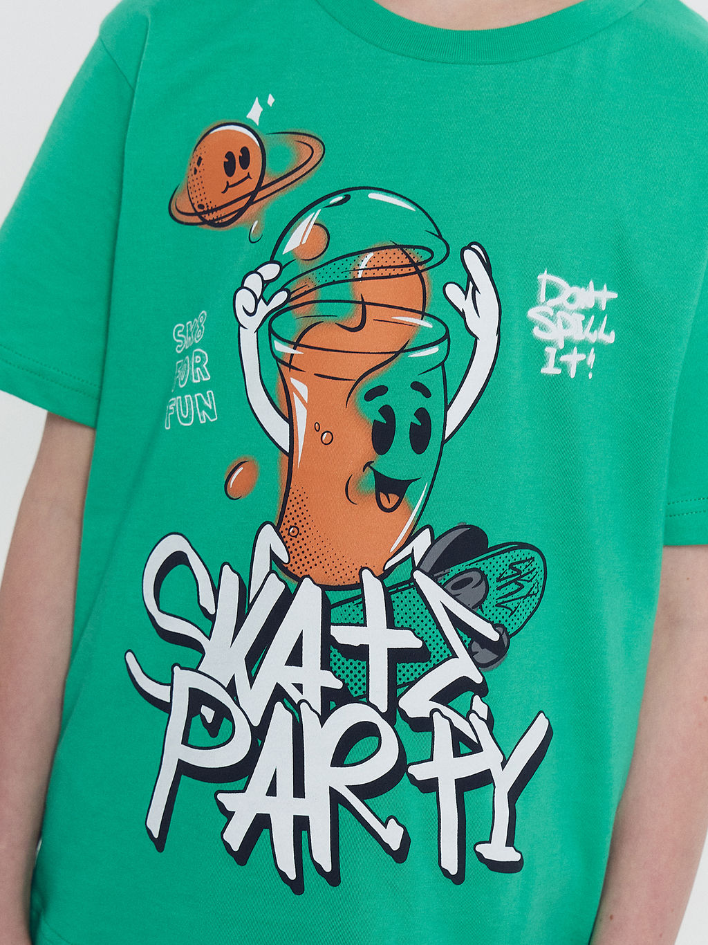 Футболка для мальчиков зеленая с печатью - Mark formelle фото 4