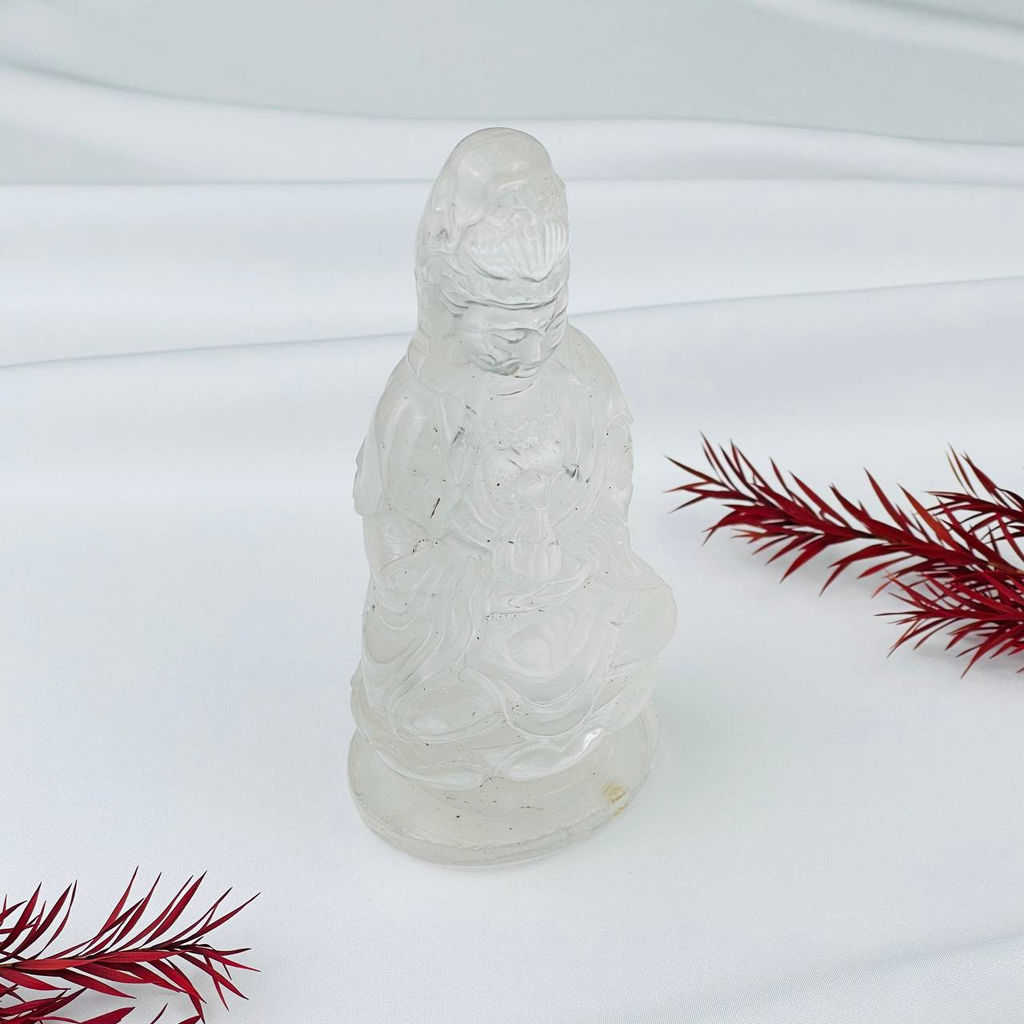 Статуэтка Богиня сострадания Гуань Инь из Горного Хрусталя - Радуга самоцветов фото 3