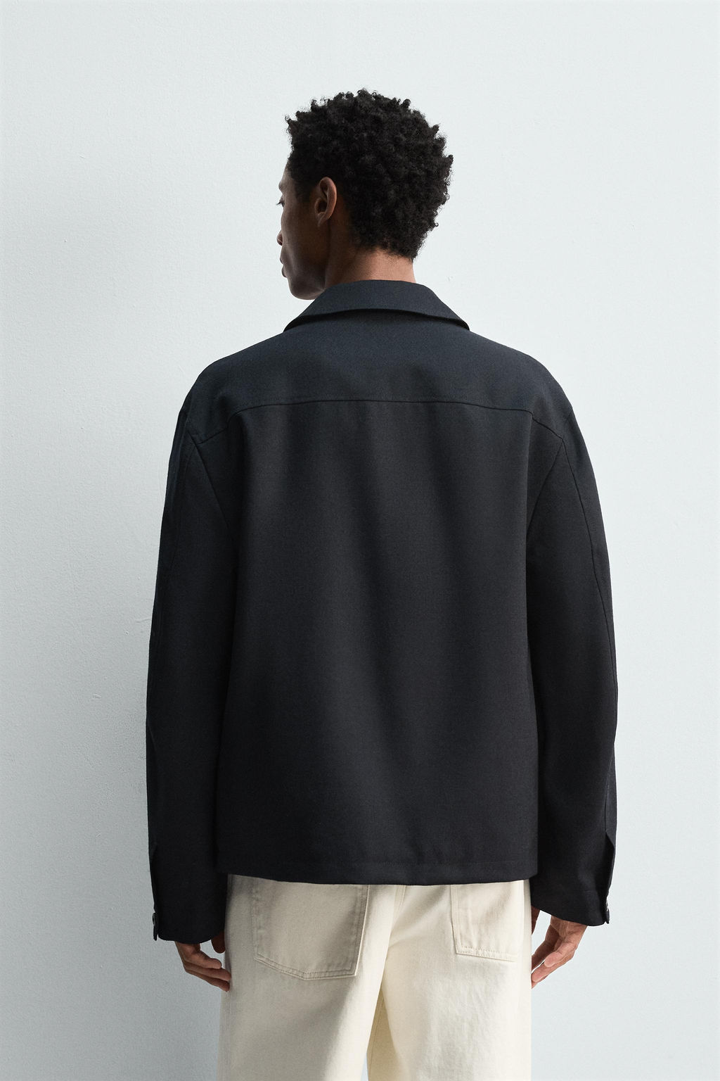 WOOL ZIP-UP OVERSHIRT - Zara фото 3