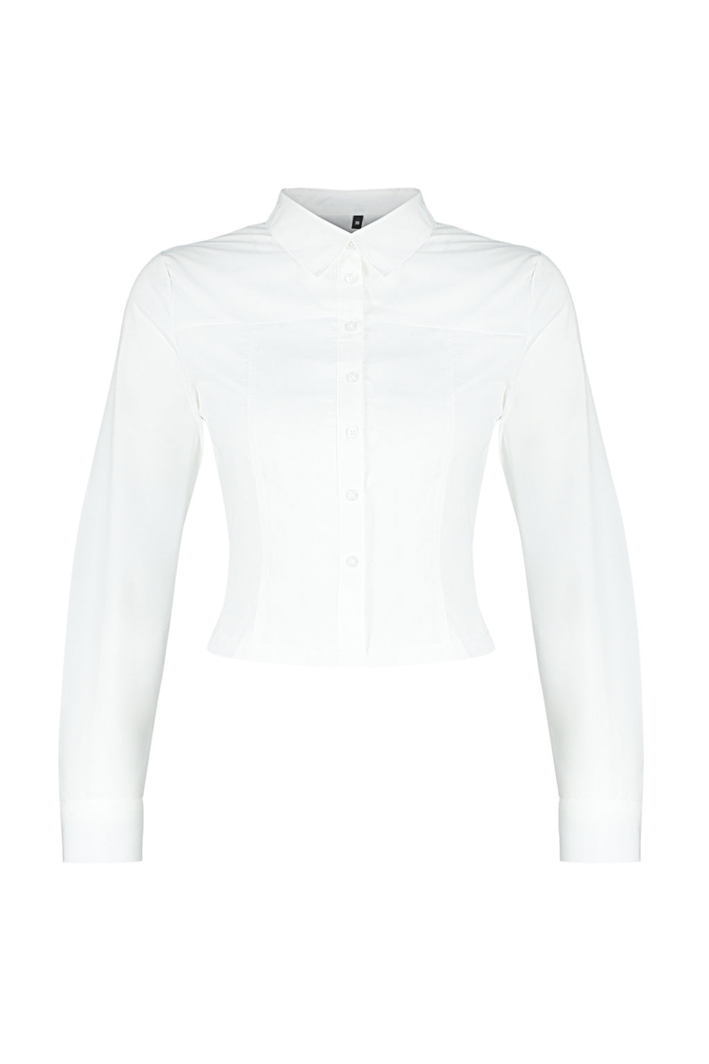TRENDYOLMILLA Ekru Fitted Bele Oturan Dokuma Gomlek TWOSS24GO00070  фото 7