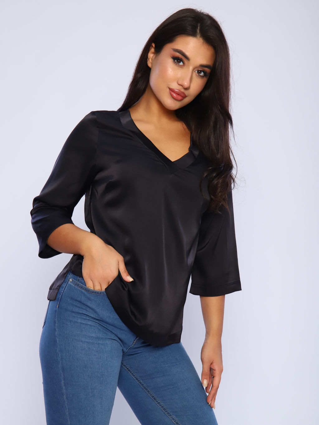 Блуза Ольга_О171/черный - Ihomelux фото 3