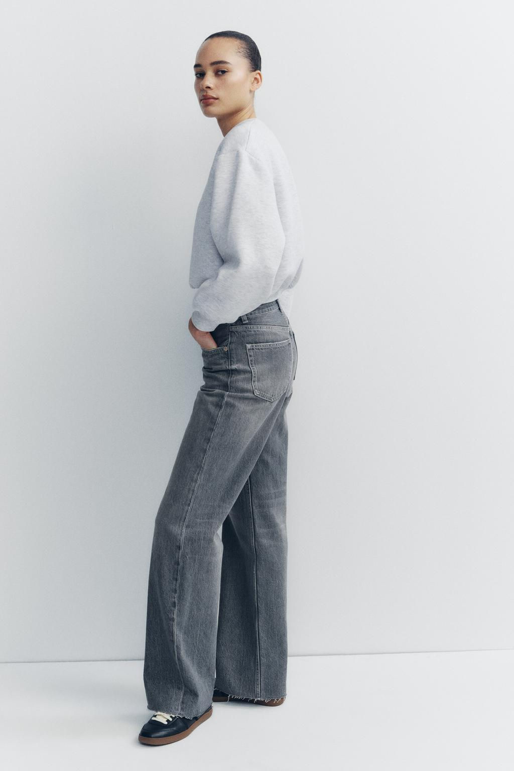 TRF WIDE-LEG HIGH-WAIST JEANS - Zara фото 3