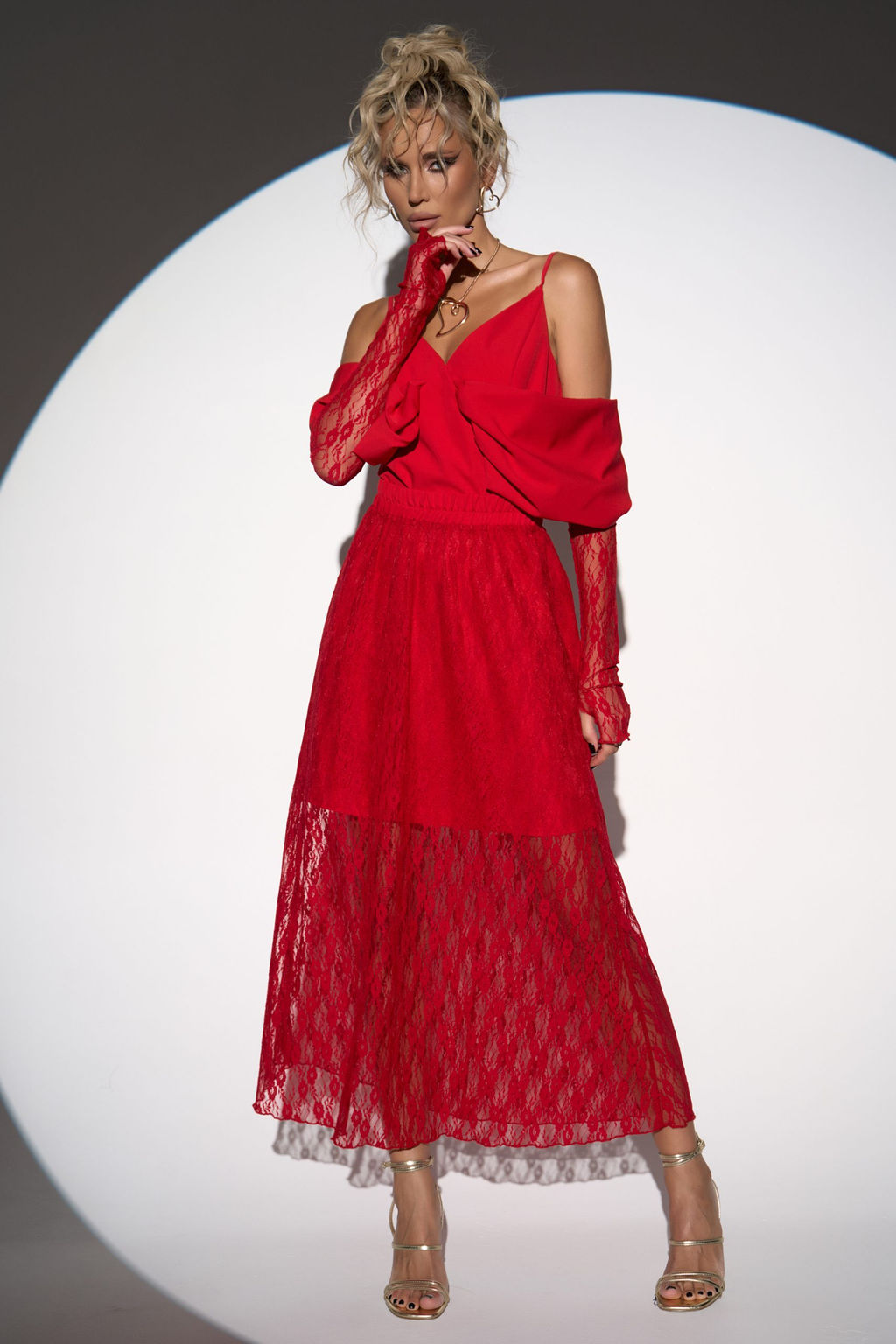 Кружевная юбка Пэрис (красный) - Эльза фото 5