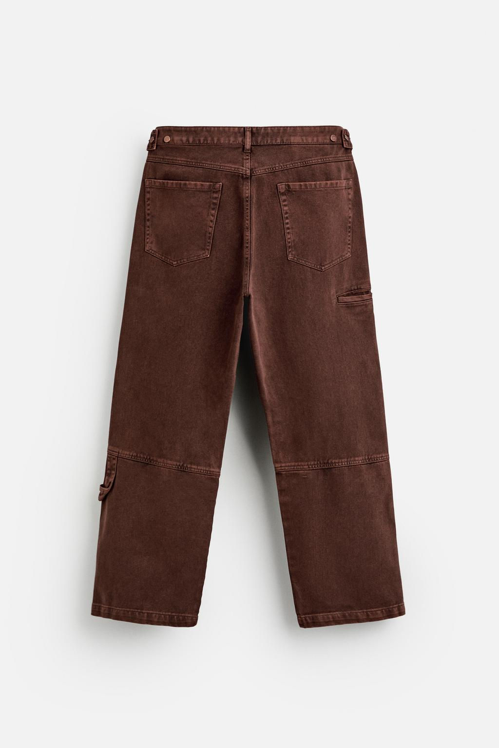 CARPENTER DENIM TROUSERS - Zara фото 7