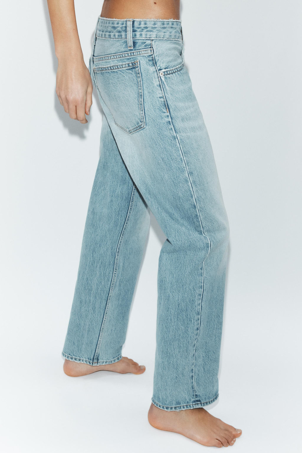 JEANS TRF RECTO TIRO BAJO / Celeste - Zara фото 3