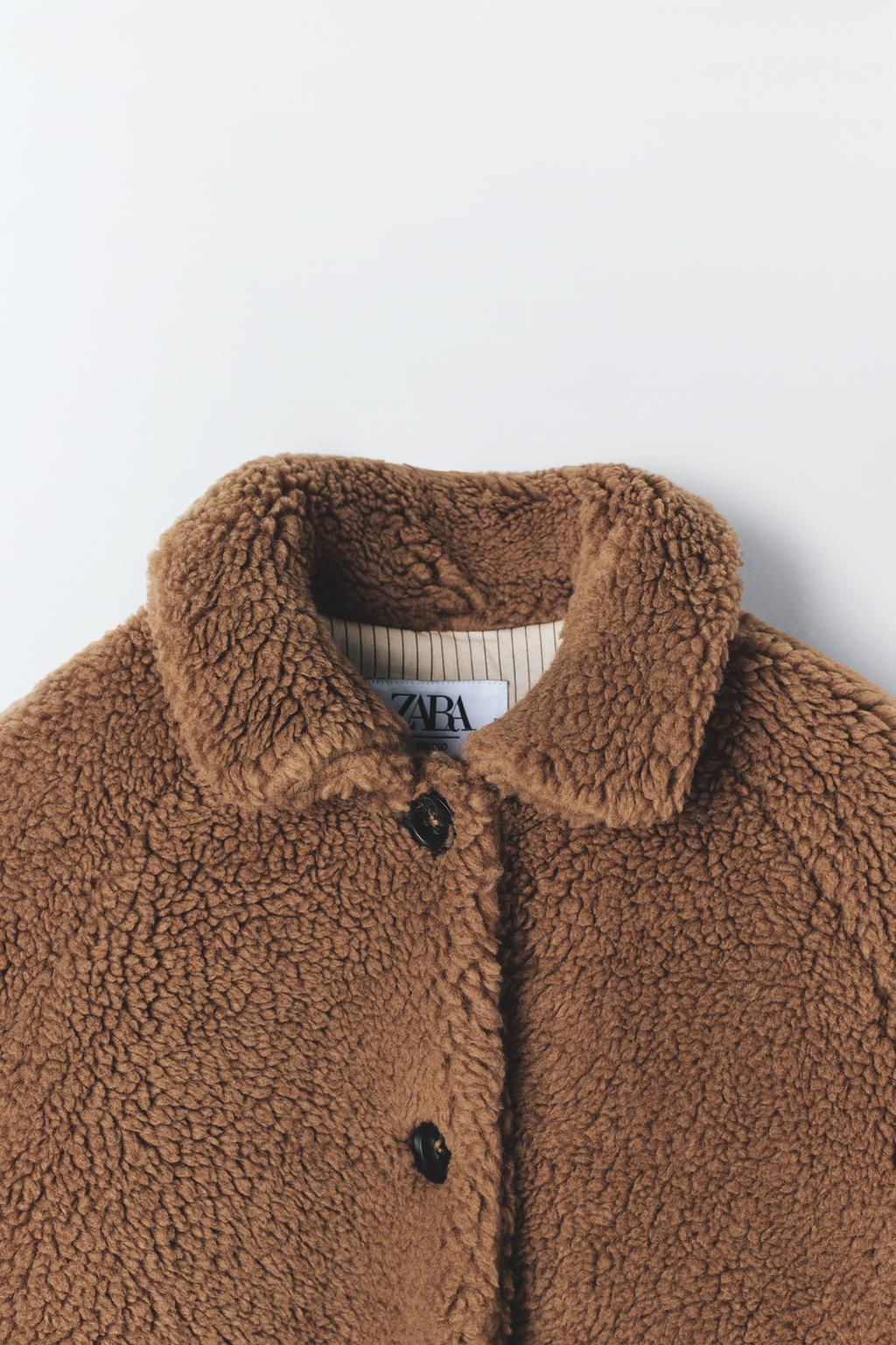 LIMITED EDITION LONG FAUX SHEARLING COAT - Zara фото 4