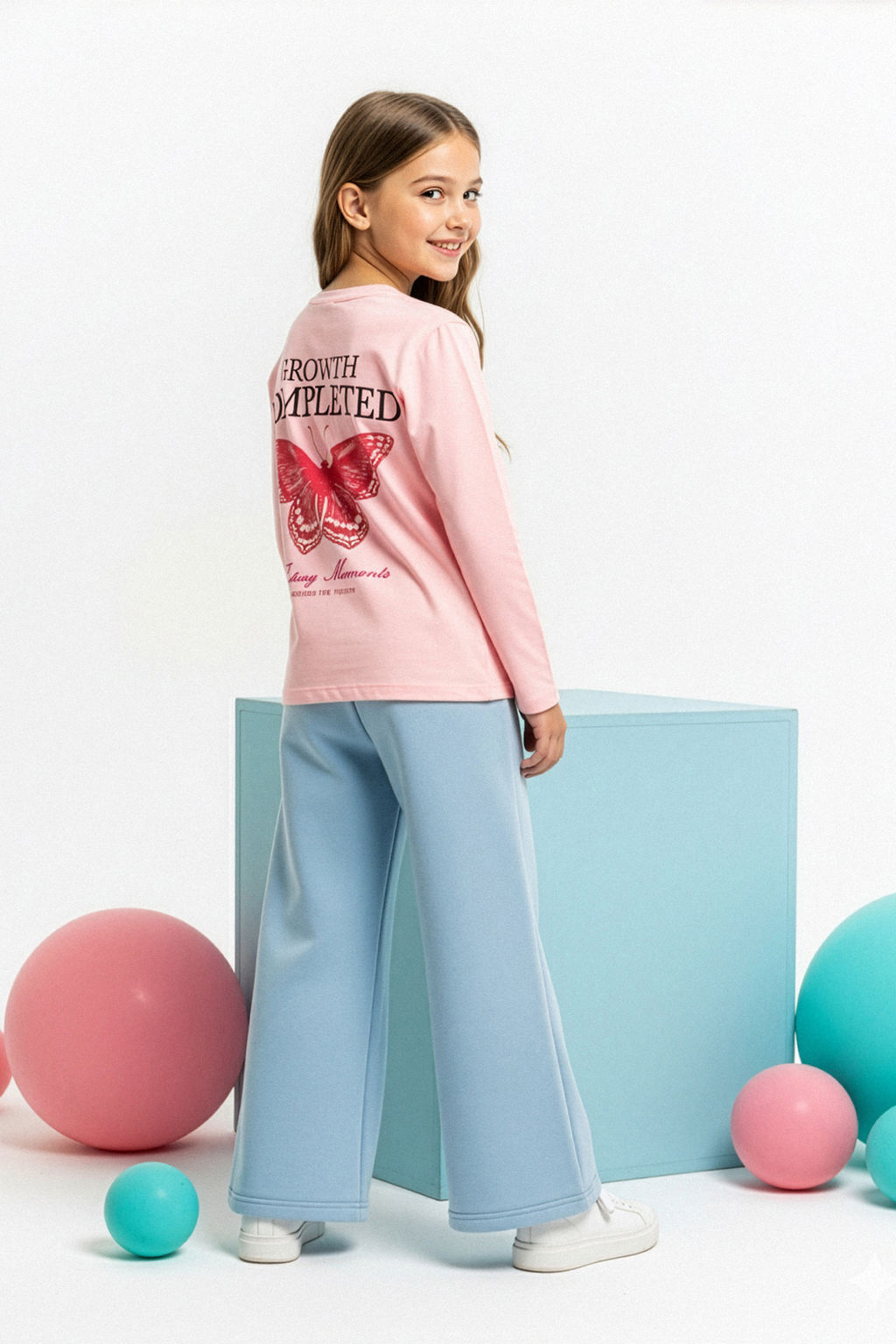 Ac?k Pembe K?z Cocuk 100% Pamuk Animal Bask?l? Regular Orme T-Shirt TKDAW26TS00007 - Trendyolmilla фото 4