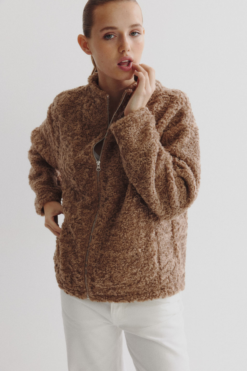 Chaqueta oversize en borreguito - H&m фото 7
