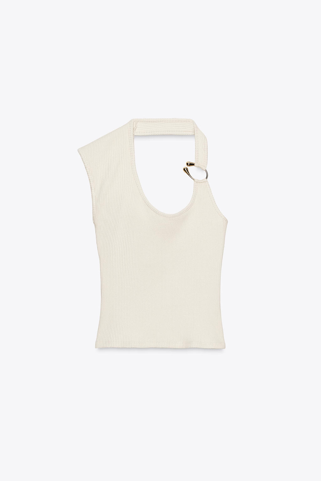 RIBBED TOP WITH METAL DETAIL