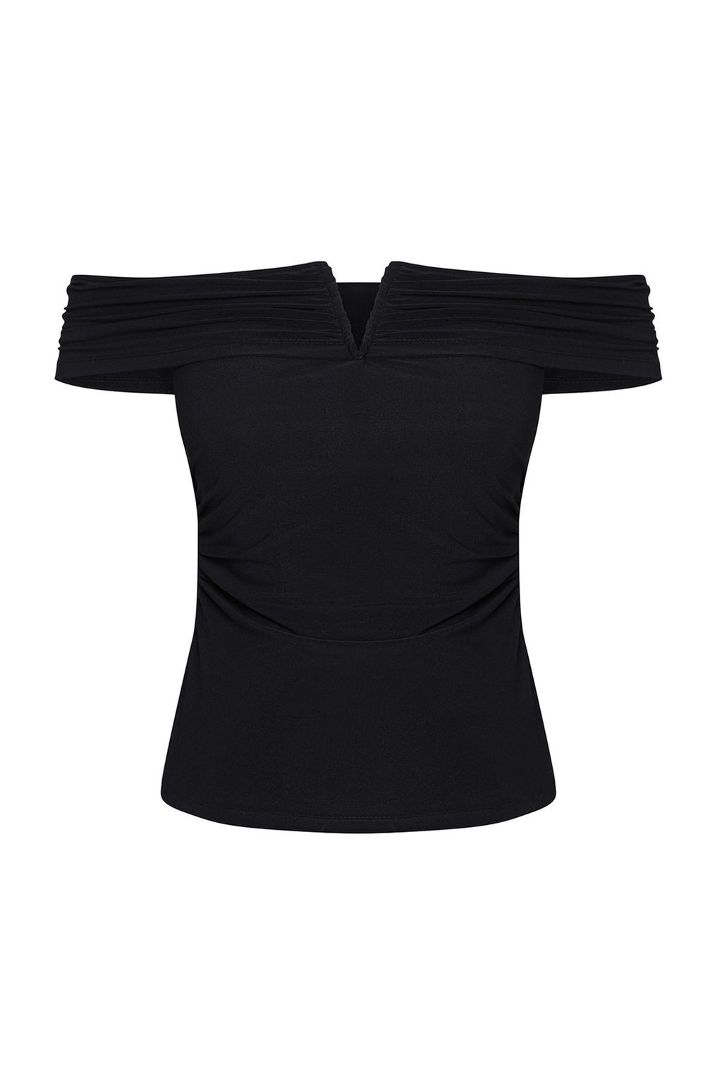 Siyah Carmen Yaka V Aksesuar Detayl? Orme Bluz TPRSS25BZ00014 - Trendyolmilla фото 6