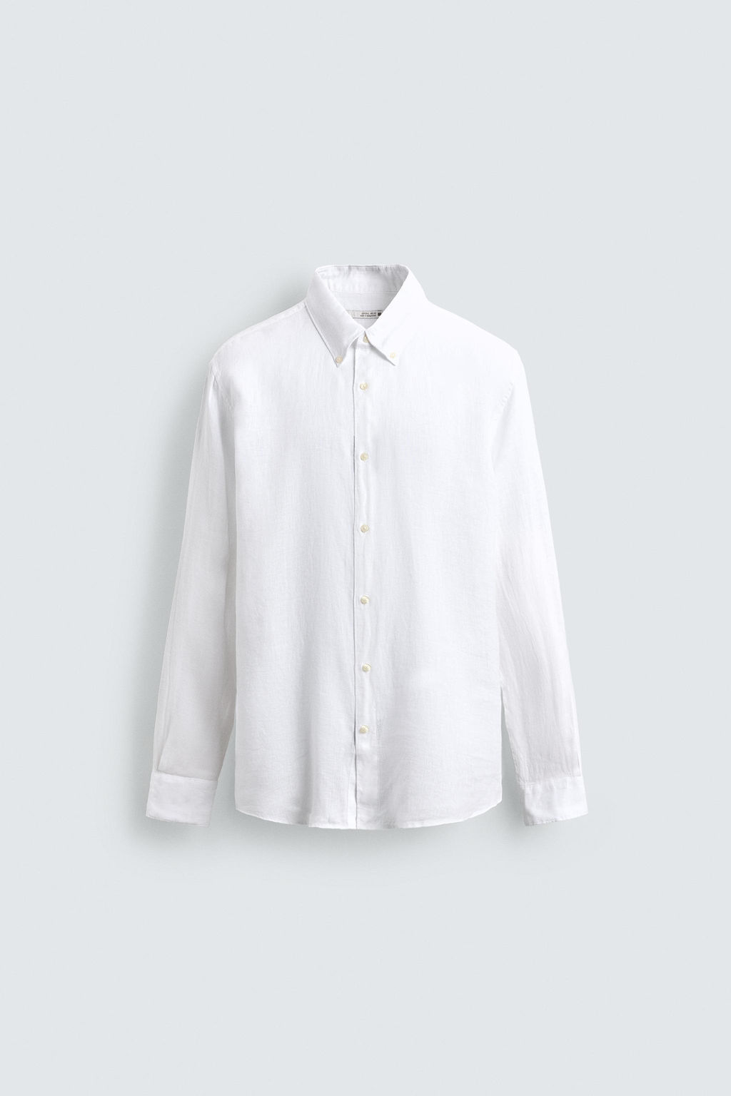 CAMISA REGULAR FIT 100% LINO / Blanco - Zara фото 6