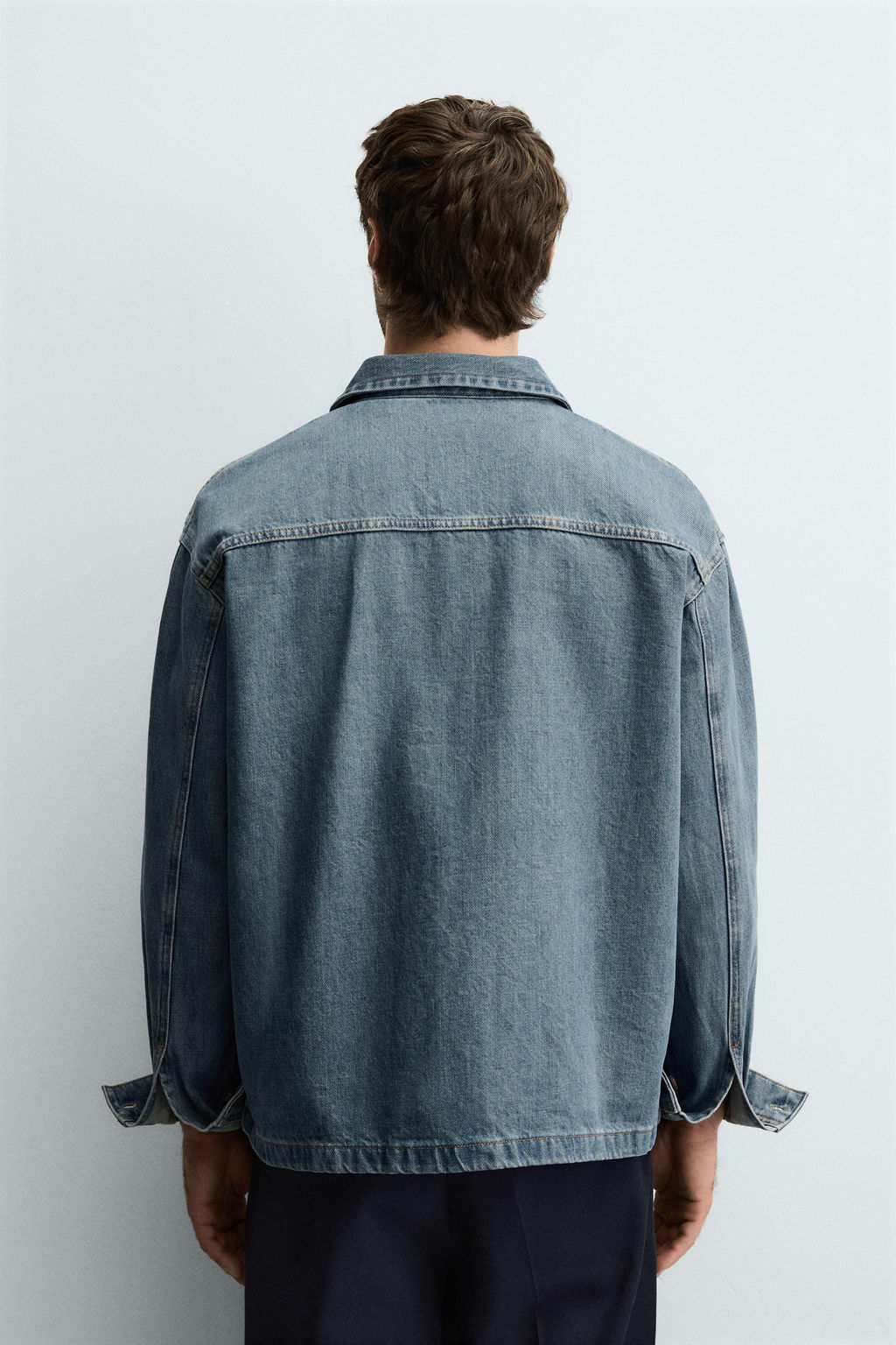 BOXY FIT DENIM SHIRT - Zara фото 3
