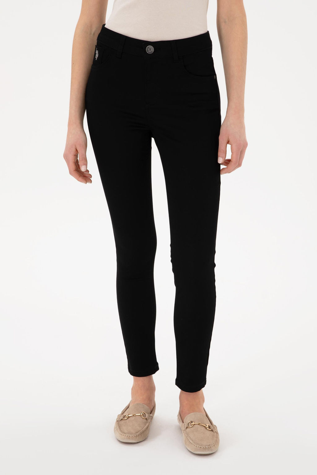 Kad_n Siyah Toothpick Fit Kanvas Pantolon