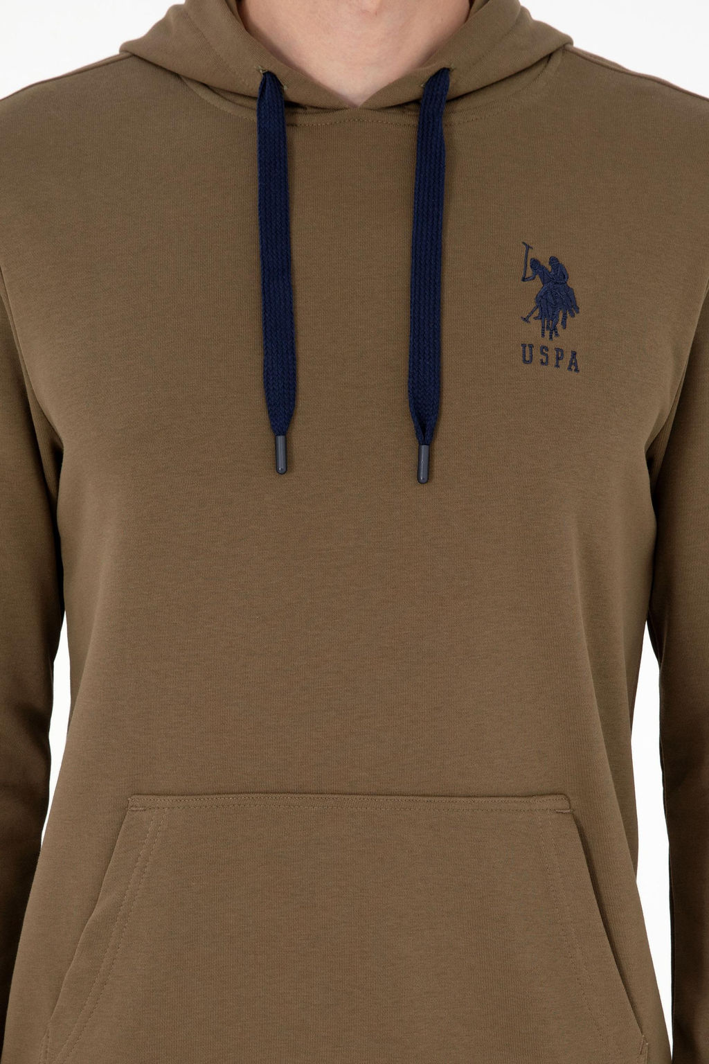 Мужской базовый свитшот цвета хаки Неожиданная скидка в корзине - U.s. polo assn фото 6