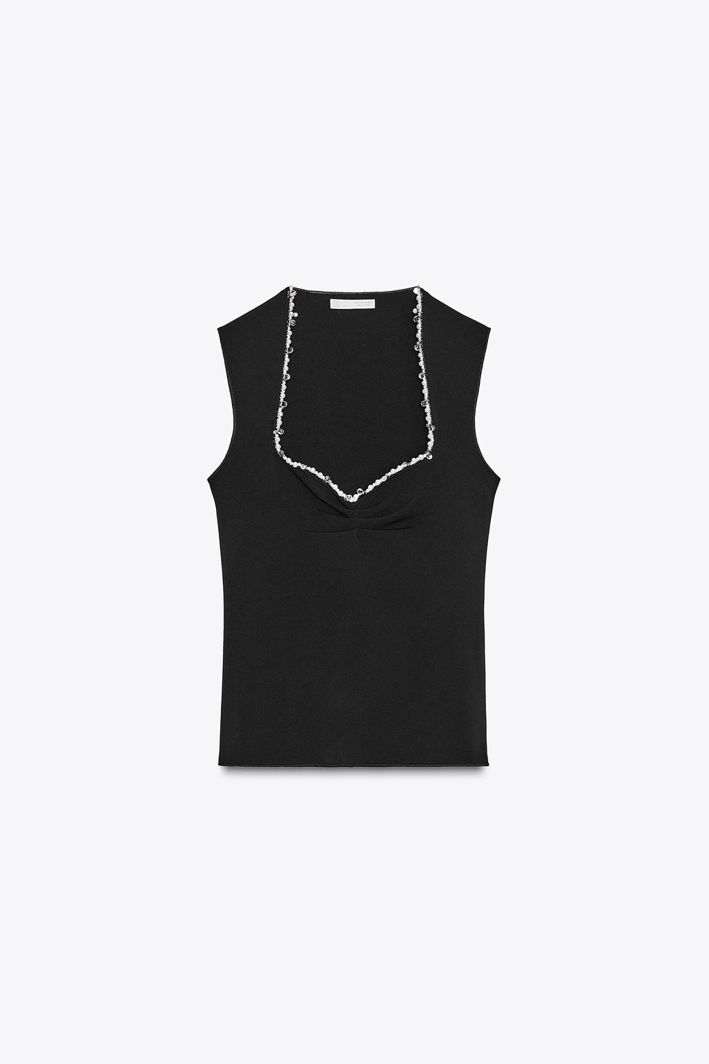 METALLIC THREAD STRETCH TOP - Zara фото 7