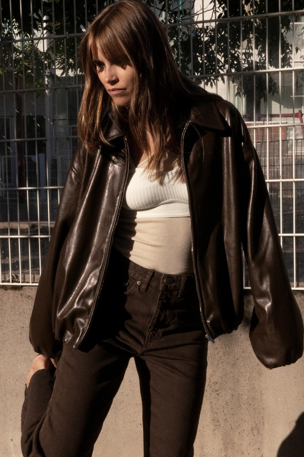 FAUX LEATHER BOMBER JACKET - Zara фото 19